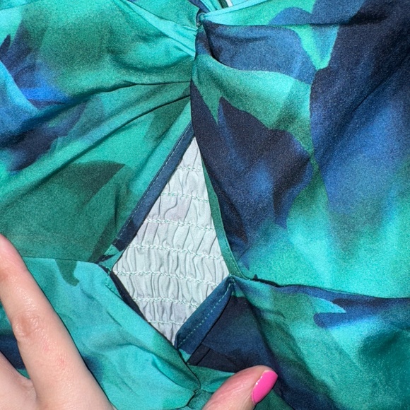 SHEIN Floral Front Twisted Knot High Slit Maxi Dress - Picture 5 of 6